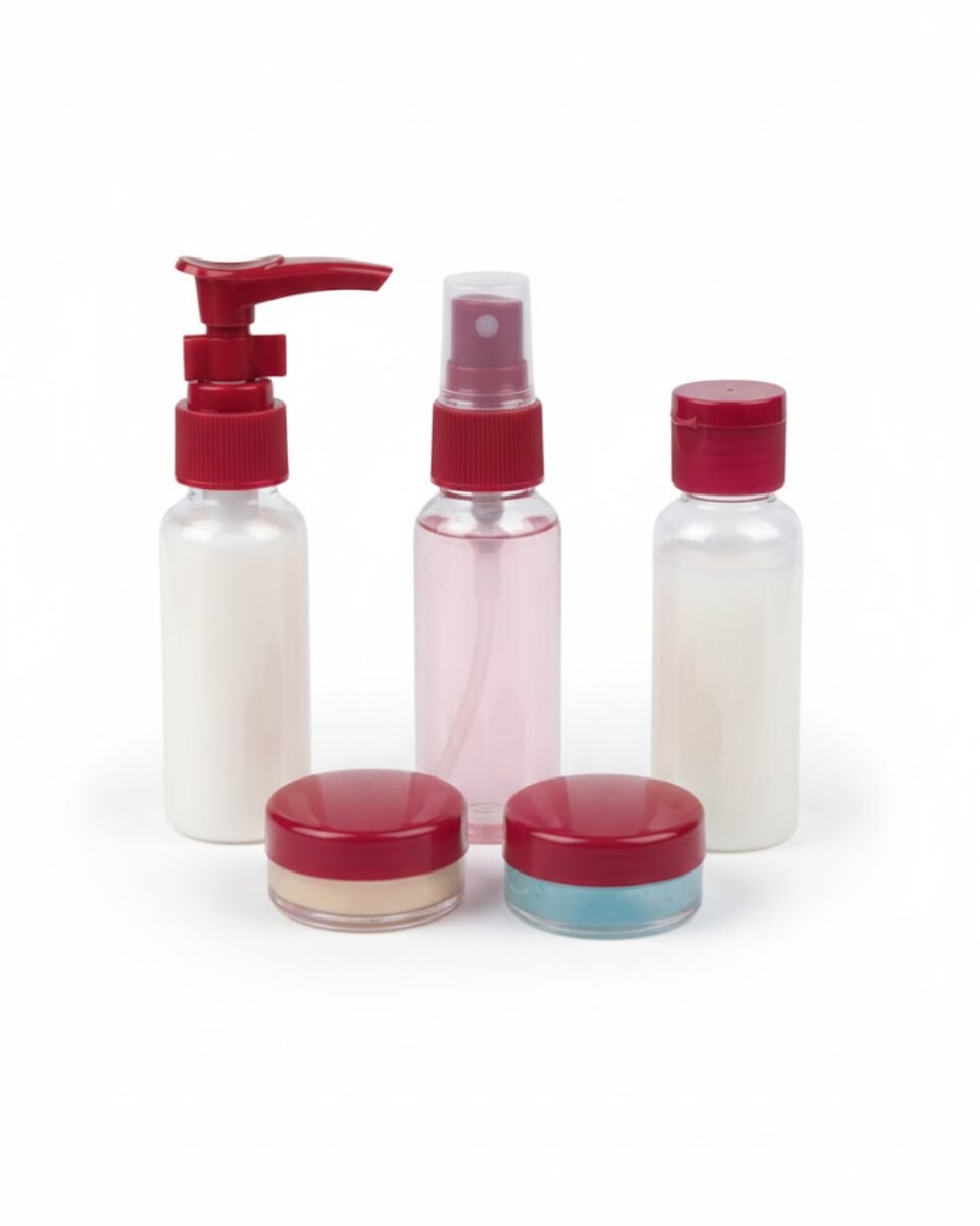 5’li Seyahat Boy Kozmetik Şişe Seti 30 ml Çantalı Organizer 4 5’li Seyahat Boy Kozmetik Şişe Seti 30 ml Çantalı Organizer - Görsel 4