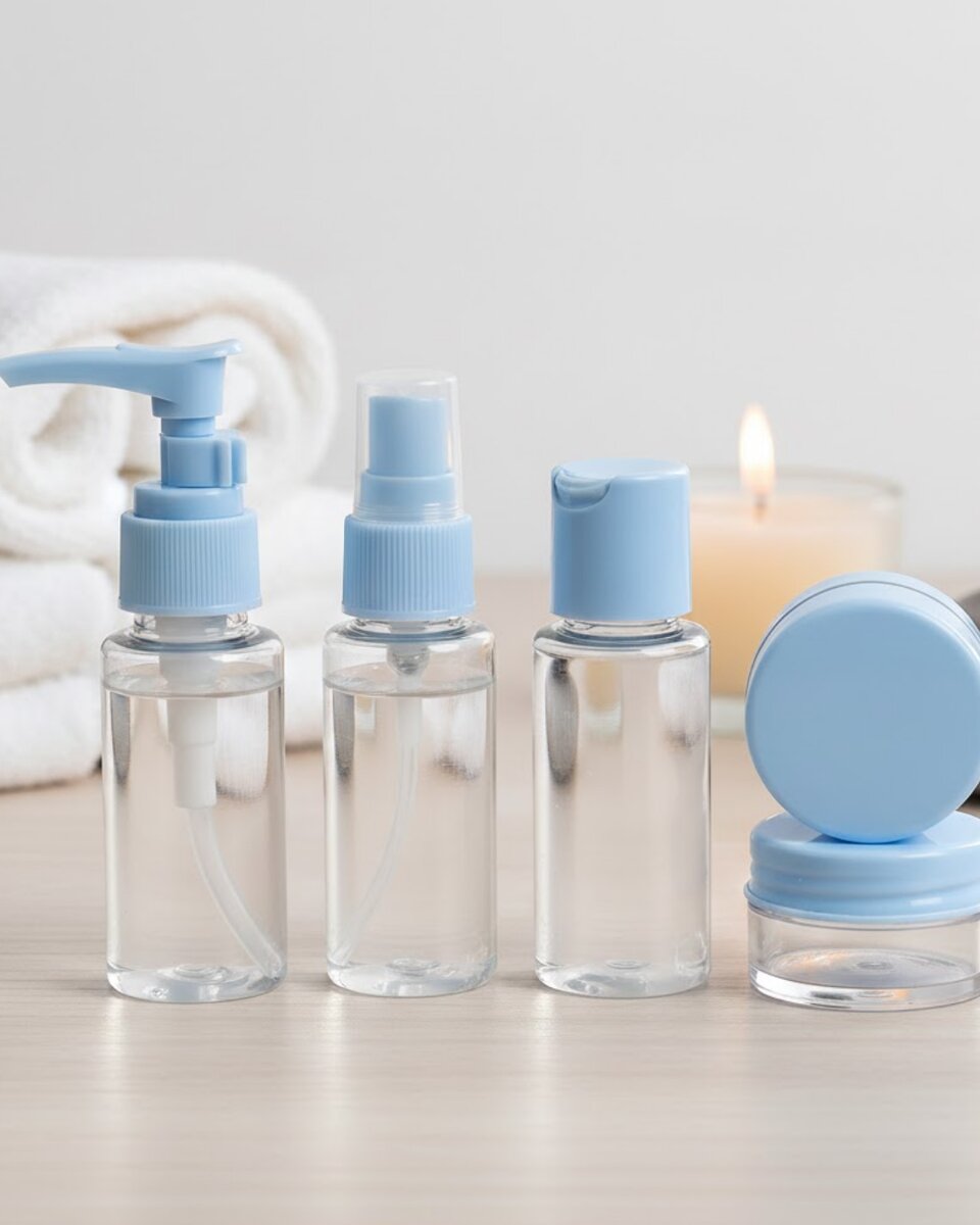 Taşınabilir 5 Parça Seyahat Kozmetik Seti 30 ml Sızdırmaz 1 Taşınabilir 5 Parça Seyahat Kozmetik Seti 30 ml Sızdırmaz
