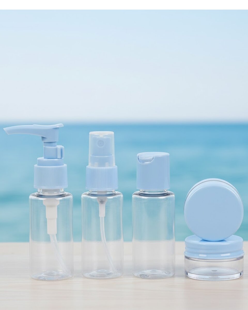 5’li Seyahat Dolum Şişe Seti 30 ml Şeffaf Taşıma Çantalı 1 5’li Seyahat Dolum Şişe Seti 30 ml Şeffaf Taşıma Çantalı
