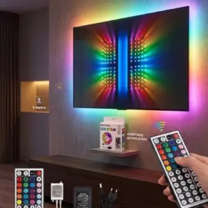 RGB LED Strip 5 Metre Kumandalı 5050 Şerit Led Dekorasyon Işığı