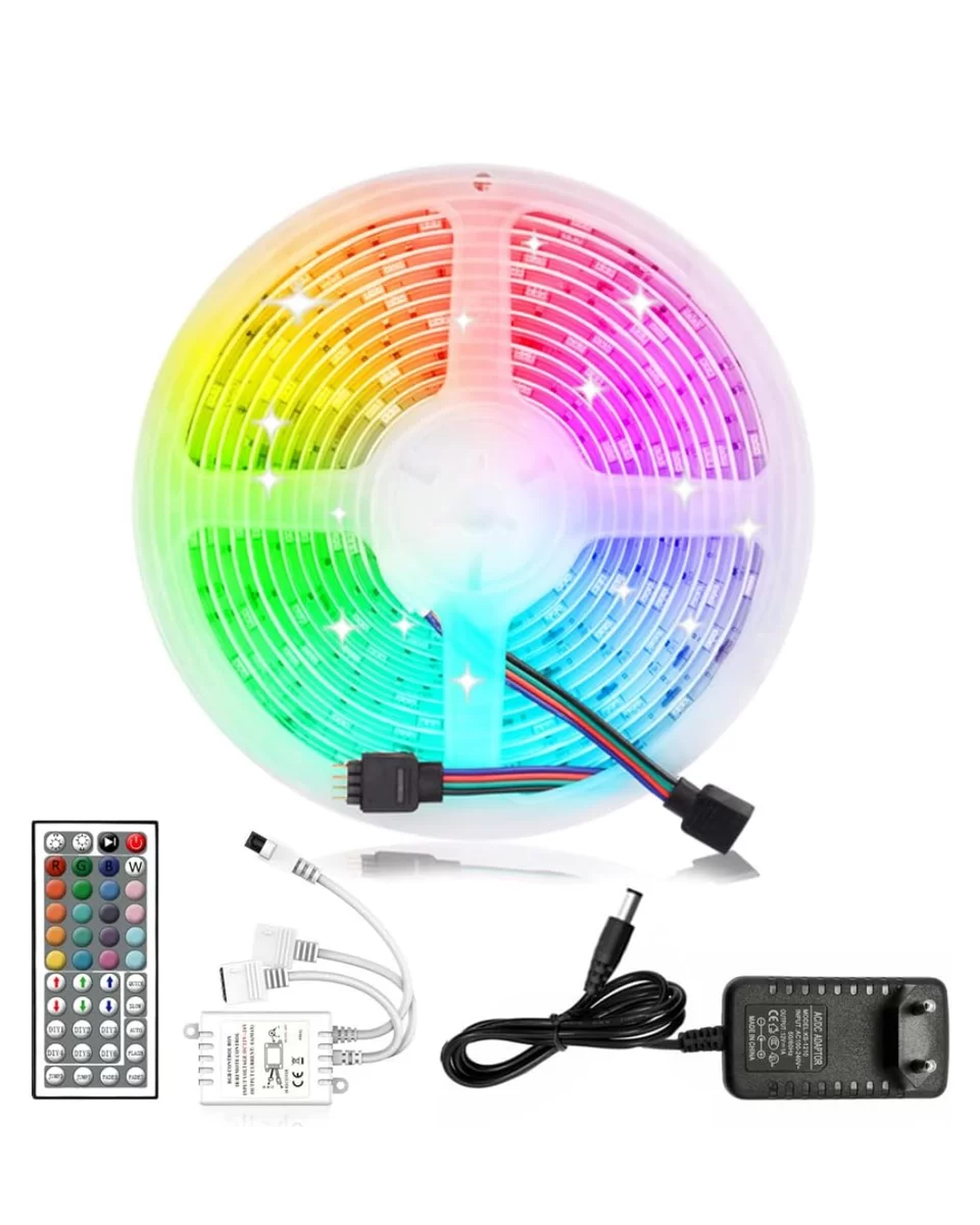 Kumandalı RGB Şerit Led 5 Metre Renk Değiştiren Dekoratif LED Işık 4 Kumandalı RGB Şerit Led 5 Metre Renk Değiştiren Dekoratif LED Işık - Görsel 4