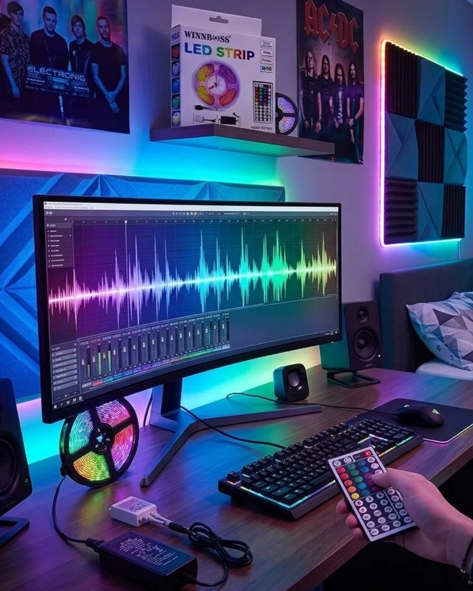 5050 RGB LED Şerit 5 Metre Uzaktan Kumandalı Ortam Aydınlatma Led 1 5050 RGB LED Şerit 5 Metre Uzaktan Kumandalı Ortam Aydınlatma Led