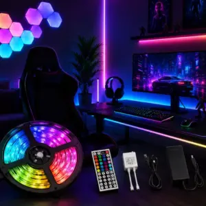 5 Metre RGB LED Şerit Kumandalı 5050 Renk Değiştiren LED Strip