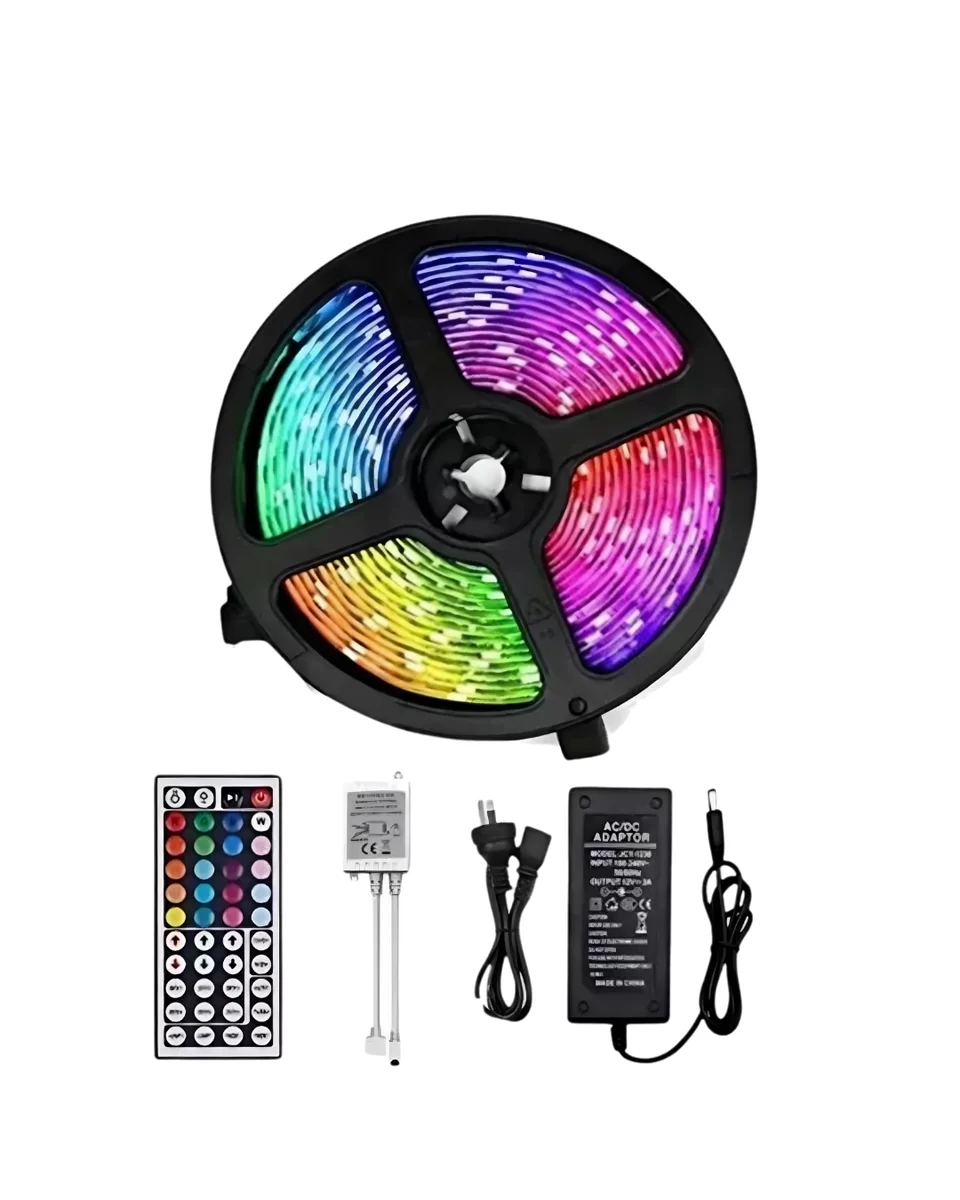 5 Metre RGB LED Şerit Kumandalı 5050 Renk Değiştiren LED Strip 2 5 Metre RGB LED Şerit Kumandalı 5050 Renk Değiştiren LED Strip - Görsel 2