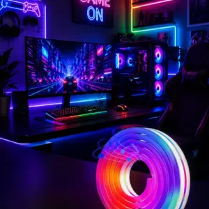 Uygulama Kontrollü RGB Neon Led Şerit Işık 16 Milyon Renk Destekli