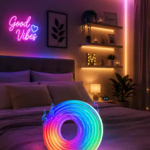 USB Girişli RGB Neon Şerit Led TV Oda Masa Dekor Işığı