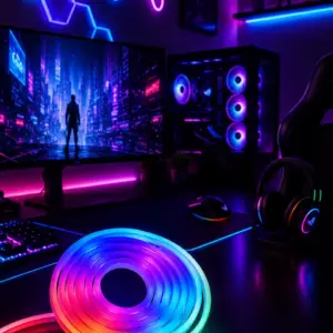 Kumandalı Su Geçirmez RGB Led Şerit Işık Müzik Senkronlu Neon Led