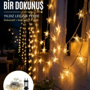 Yıldız Led Işık 5 Metre Dekoratif Aydınlatma Günışığı Yeni Nesil