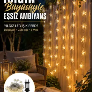 Dekoratif Yıldız Led Aydınlatma 20 Ledli 5 Metre Günışığı Yeni Nesil