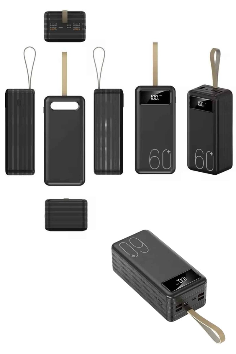 Powerbank Yüksek Kapasiteli 60.000 Mah Hızlı Şarj Şarj Özellikli Batarya 4 Powerbank Yüksek Kapasiteli 60.000 Mah Hızlı Şarj Şarj Özellikli Batarya - Görsel 4
