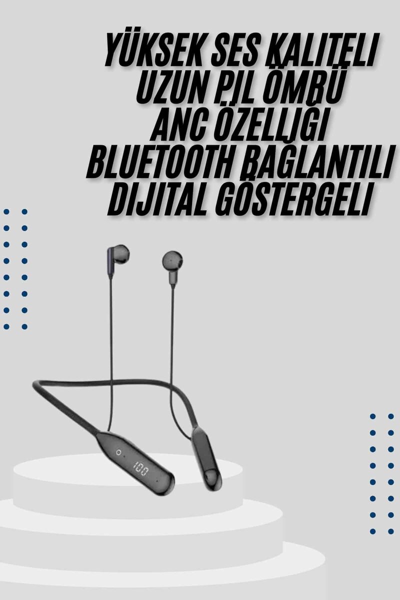 Bluetooth Kulaklık Kablolu Android ve İOS Uyumlu ANC Özellikli 100 saat sarj 2 Bluetooth Kulaklık Kablolu Android ve İOS Uyumlu ANC Özellikli 100 saat sarj - Görsel 2