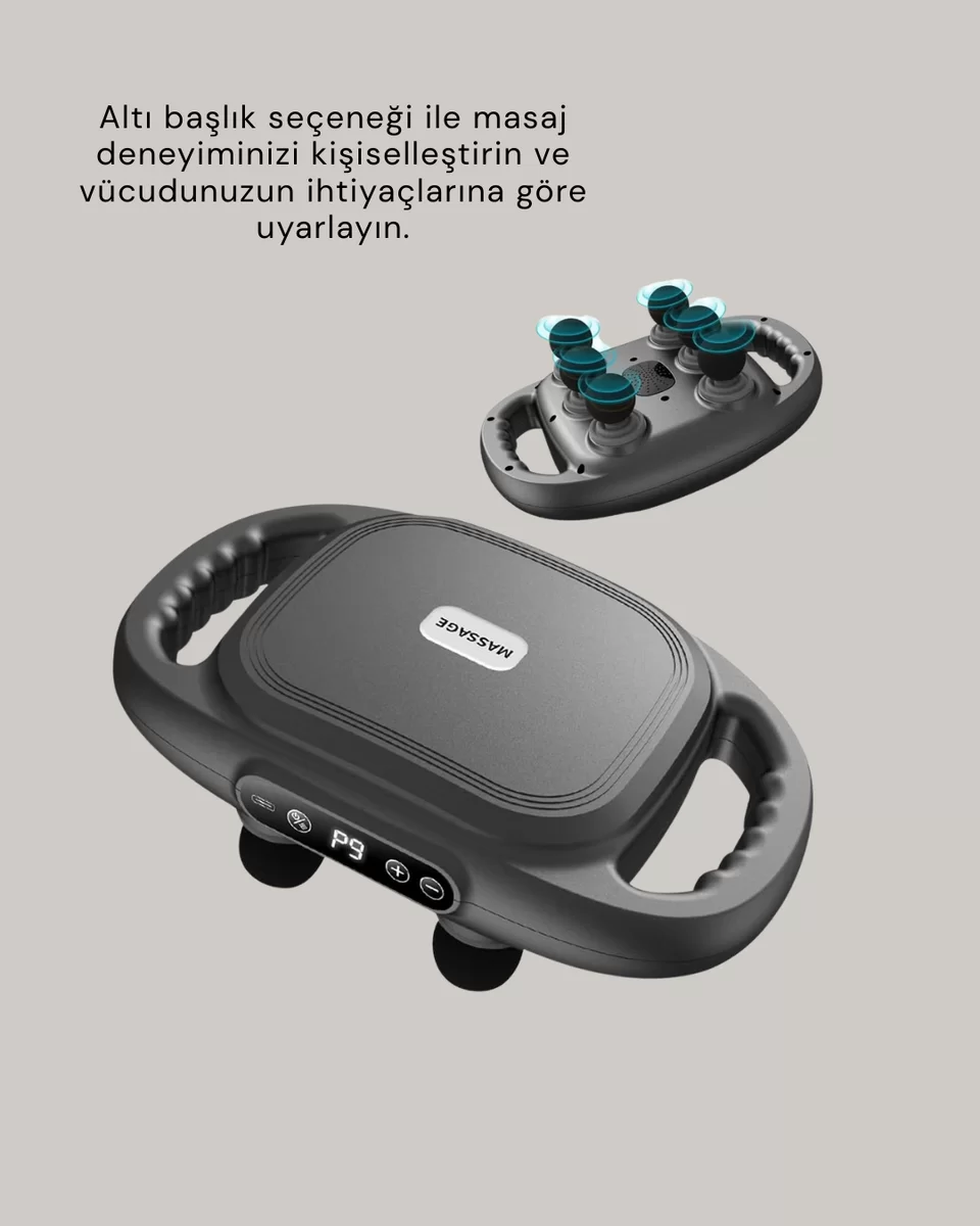 Fonksiyonlu Şarjlı Masaj Aleti 6 Başlık 2000 mAh Ergonomik Gövde Yeni Nesil 4 Fonksiyonlu Şarjlı Masaj Aleti 6 Başlık 2000 mAh Ergonomik Gövde Yeni Nesil - Görsel 4