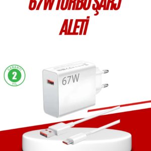 67 Watt Type C Hızlı Şarj Cihazı Huawei P30 P40 Mate 20 Pro Uyumlu