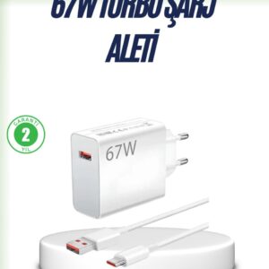 67 Watt Çift Turbo Şarj Adaptörü Reno 4 5 6 Uyumlu