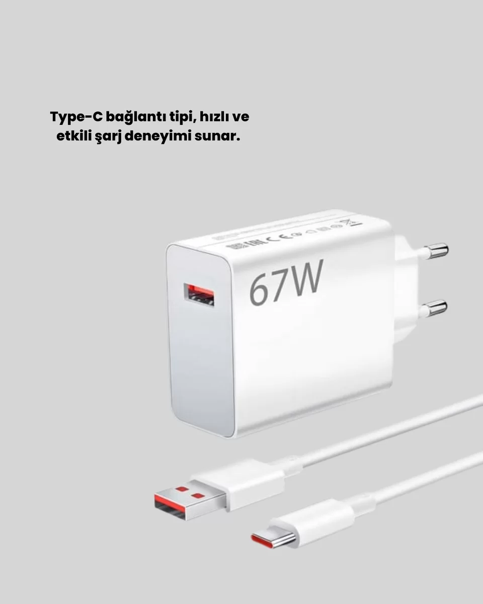 67 Watt Type C Hızlı Şarj Başlık Xiaomi Black Shark Uyumlu Yeni Nesil 4 67 Watt Type C Hızlı Şarj Başlık Xiaomi Black Shark Uyumlu Yeni Nesil - Görsel 4