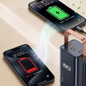 Ultra Güçlü Powerbank 80000 mAh Çoklu Cihaz Şarj Destekli LED Ekranlı Taşınabilir Batarya