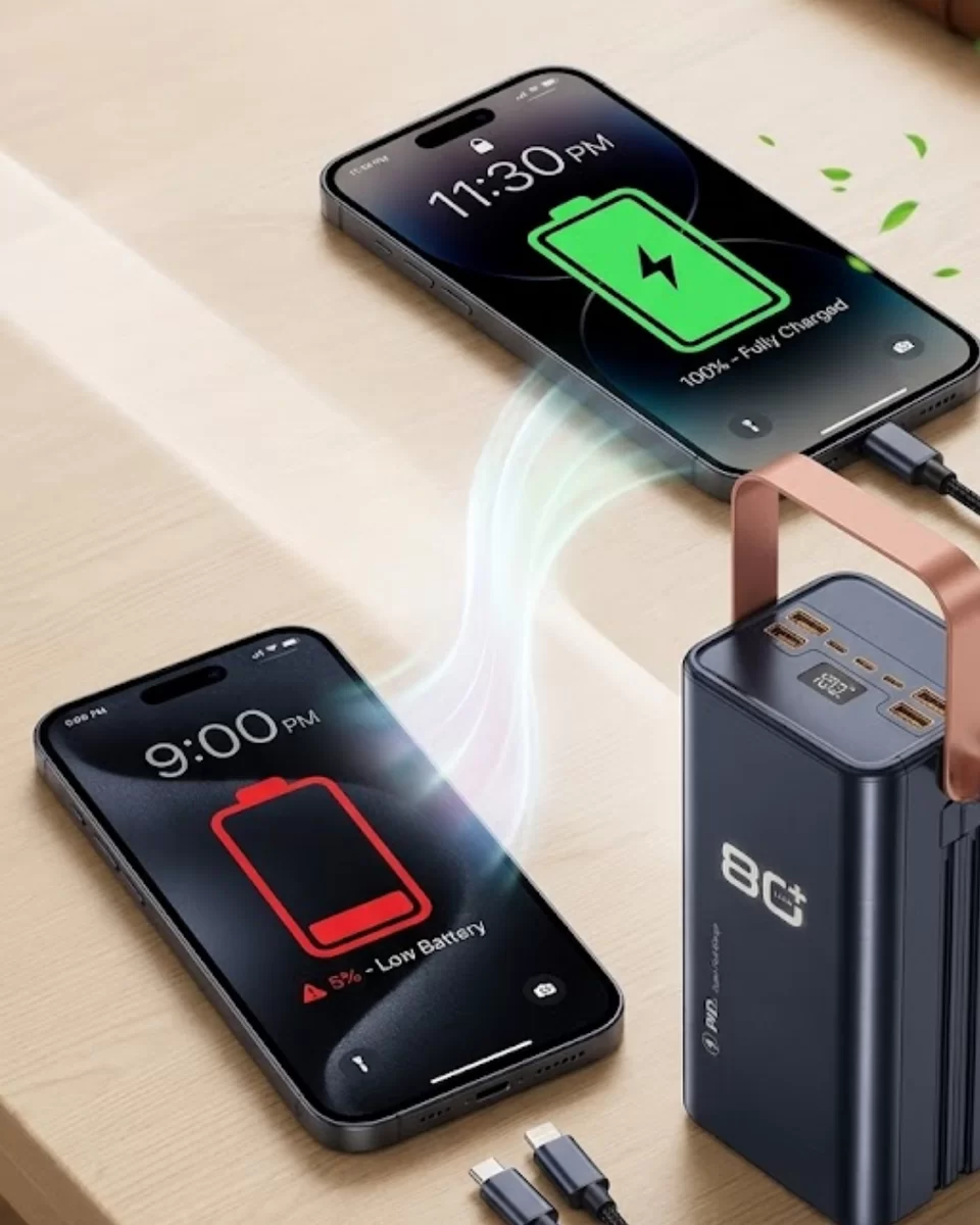 Ultra Güçlü Powerbank 80000 mAh Çoklu Cihaz Şarj Destekli LED Ekranlı Taşınabilir Batarya 1 Ultra Güçlü Powerbank 80000 mAh Çoklu Cihaz Şarj Destekli LED Ekranlı Taşınabilir Batarya