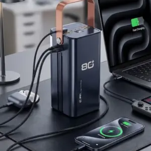 80000 mAh Taşınabilir Powerbank Süper Hızlı Şarj Çoklu Çıkış ve LED Göstergeli