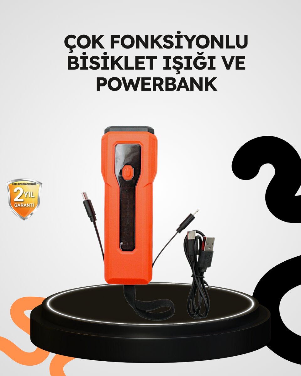 600 Lümen Bisiklet Ön Işık Powerbankli Çakar COB Led 1 600 Lümen Bisiklet Ön Işık Powerbankli Çakar COB Led