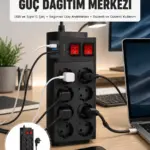 2 Metre Güçlü Çoklu Priz 8 Soket Yeni Nesil