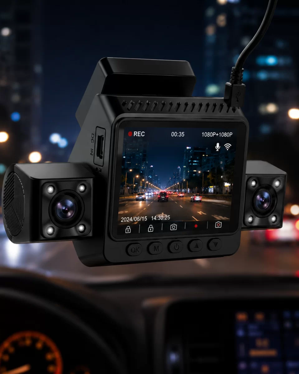 Araç İçi Güvenlik Kamerası 4 Lensli Full HD Kayıt Destekli Sistem 1 Araç İçi Güvenlik Kamerası 4 Lensli Full HD Kayıt Destekli Sistem
