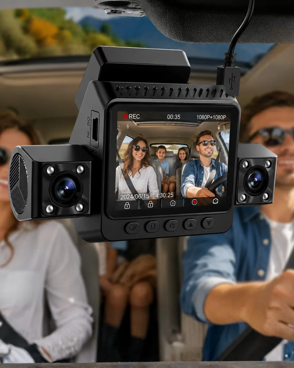 Çok Lensli Araç Kayıt Kamerası G Sensörlü Döngüsel Video Sistemi 1 Çok Lensli Araç Kayıt Kamerası G Sensörlü Döngüsel Video Sistemi