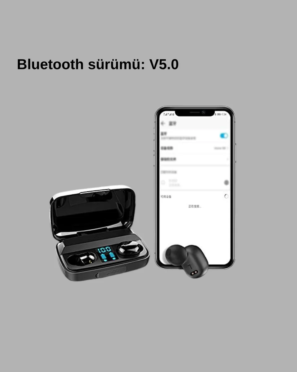 TWS A10s Bluetooth 5.0 Kulaklık – Yüksek Ses Kalitesi Ergonomik Uzun Pil Ömürlü Yeni Nesil 2 TWS A10s Bluetooth 5.0 Kulaklık – Yüksek Ses Kalitesi Ergonomik Uzun Pil Ömürlü Yeni Nesil - Görsel 2