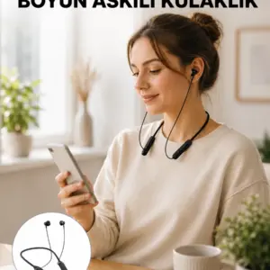 Ergonomik Tasarımlı Bluetooth Kulaklık – Gürültü Azaltmalı Manyetik Yeni Nesil