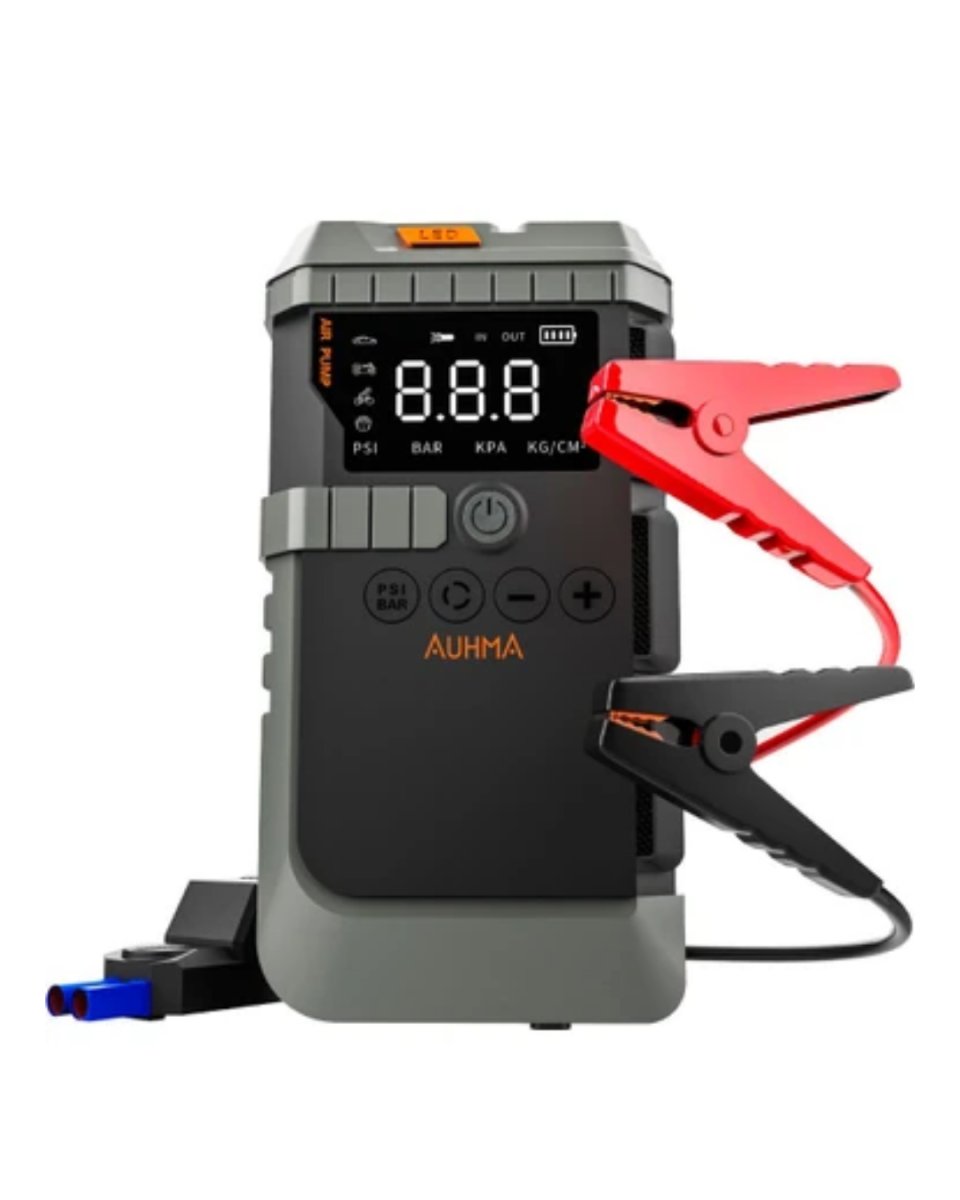 Araç Akü Takviye Powerbank Lastik Şişirme Kompresörü LED Işıklı Çok Fonksiyonlu Acil Durum Cihazı 4 Araç Akü Takviye Powerbank Lastik Şişirme Kompresörü LED Işıklı Çok Fonksiyonlu Acil Durum Cihazı - Görsel 4