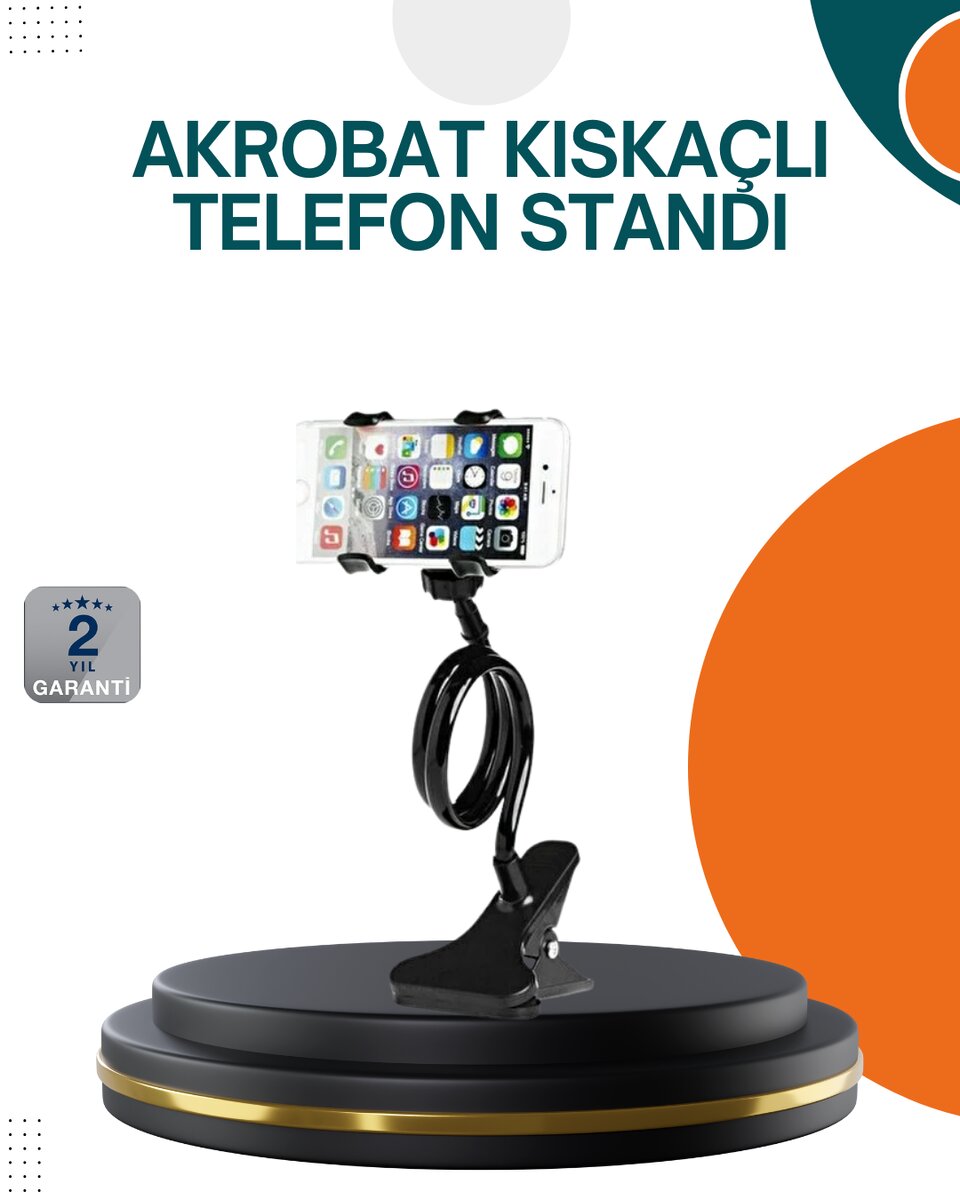 Eller Serbest Kullanım Sağlayan Masaüstü Telefon Tutucu 1 Eller Serbest Kullanım Sağlayan Masaüstü Telefon Tutucu