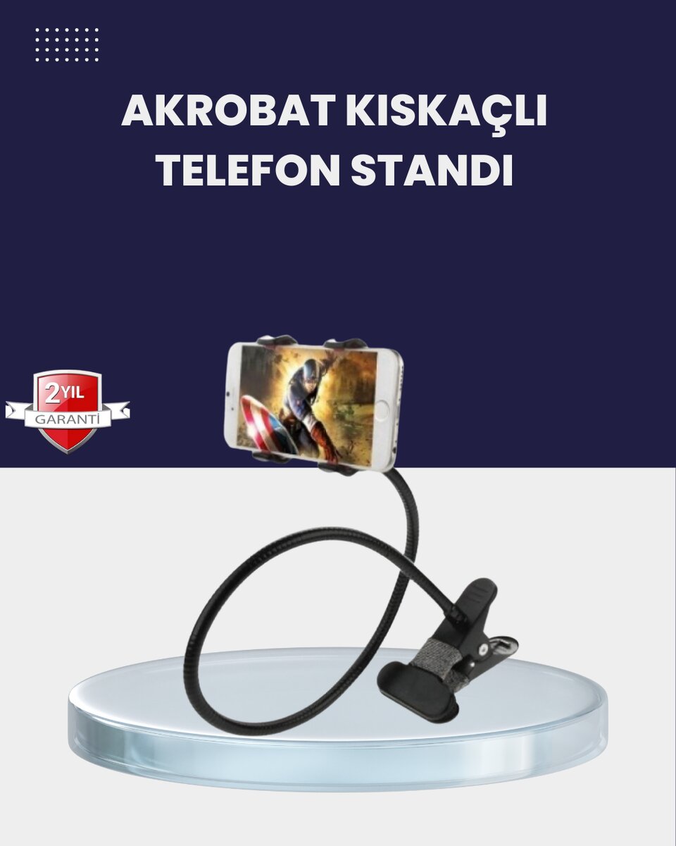 Güçlü Mandallı Akrobat Telefon Tutucu Masa Araç Uyumlu 1 Güçlü Mandallı Akrobat Telefon Tutucu Masa Araç Uyumlu