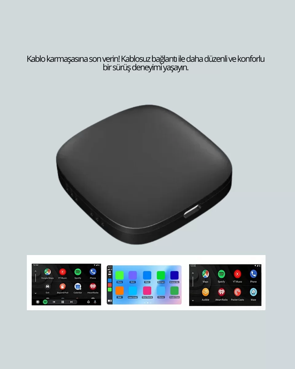 Çift Bant WiFi Android Auto Kablosuz Bağlantı Cihazı Yeni Nesil 3 Çift Bant WiFi Android Auto Kablosuz Bağlantı Cihazı Yeni Nesil - Görsel 3