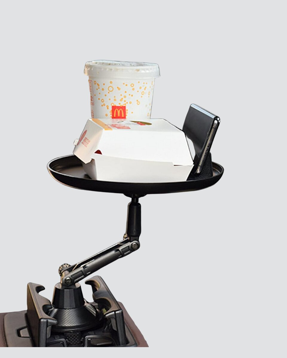 360° Döner Araç Bardaklık Tepsisi Geniş Yemek Alanlı Telefon Standlı 3 360° Döner Araç Bardaklık Tepsisi Geniş Yemek Alanlı Telefon Standlı - Görsel 3