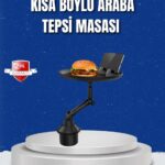 Ayarlanabilir Araç İçi Bardaklık Tepsisi 9 İnç Geniş Alan ve Telefon Standlı