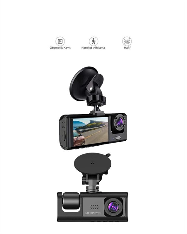 1. 3 Kameralı Full HD Araç Kamerası – Ön İç ve Arka Görüş ile %100 Kapsama 4 1. 3 Kameralı Full HD Araç Kamerası – Ön İç ve Arka Görüş ile %100 Kapsama - Görsel 4