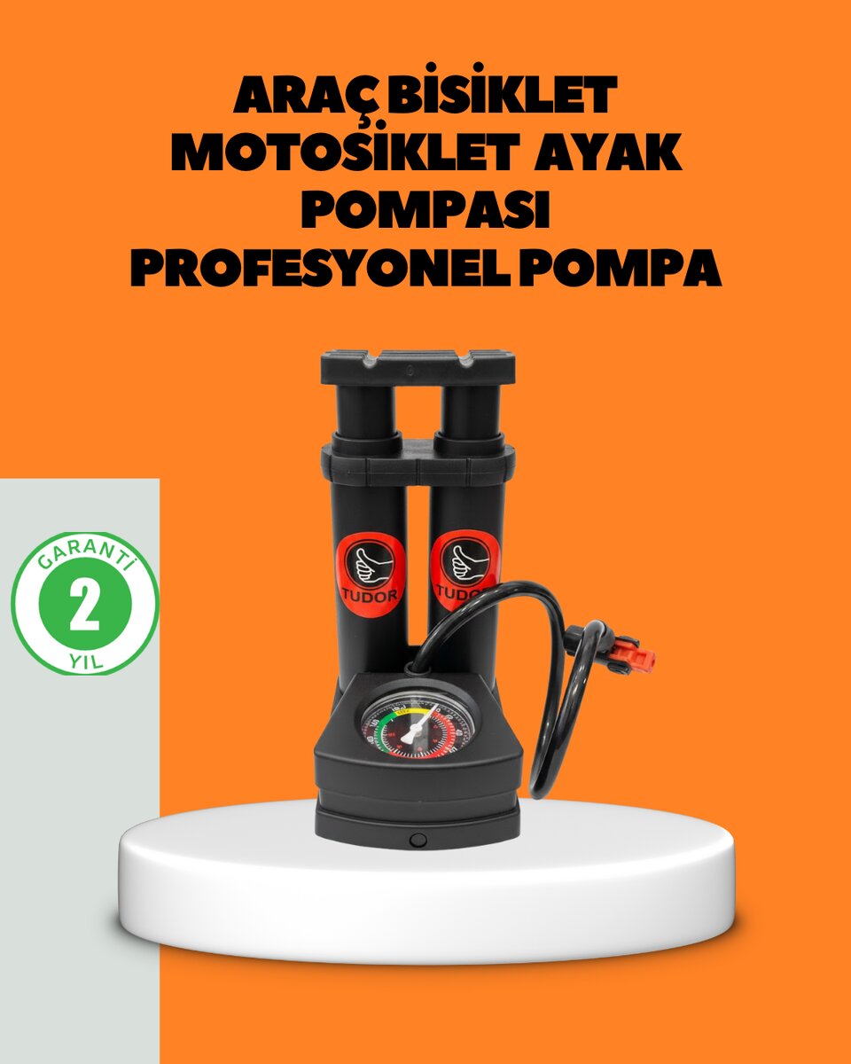 Ayaklı Bisiklet Pompası Basınç Göstergeli Çok Amaçlı 1 Ayaklı Bisiklet Pompası Basınç Göstergeli Çok Amaçlı