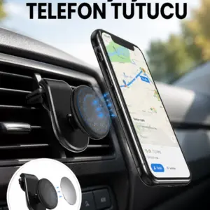 Güçlü Mıknatıslı Araç İçi Telefon Tutucu – Evrensel Uyum Yeni Nesil