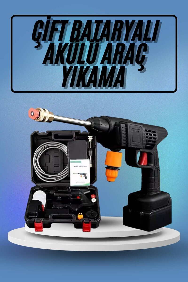 Bahçe Sulama Tabancası Makinesi Yüksek Basınçlı Akülü Yıkama Makinesi 1 Bahçe Sulama Tabancası Makinesi Yüksek Basınçlı Akülü Yıkama Makinesi