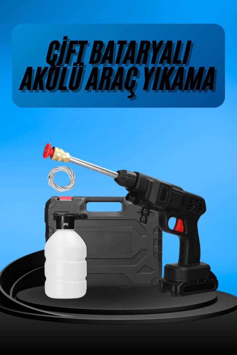 Akülü Oto Araç Yıkama Yüksek Basınçlı Araba Yıkama Makinesi Şarjlı 1 Akülü Oto Araç Yıkama Yüksek Basınçlı Araba Yıkama Makinesi Şarjlı