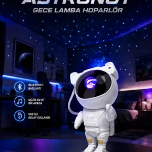 Projeksiyon Astronot Lamba Speaker Sevimli Astronot Bluetooth Hoparlör Yeni Nesil