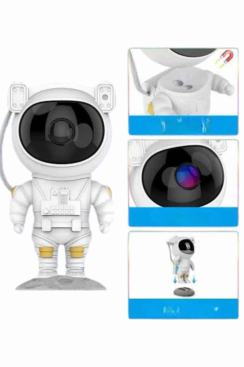 Gece Lambası Astronot Bluetooth Hoparlörlü Galaksi Işık Projektörü 3 Gece Lambası Astronot Bluetooth Hoparlörlü Galaksi Işık Projektörü - Görsel 3