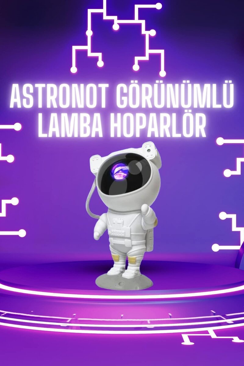 Astronot Şeklinde Bluetooth Hoparlör Gökyüzü Kumandalı Aydınlatma Lamba 1 Astronot Şeklinde Bluetooth Hoparlör Gökyüzü Kumandalı Aydınlatma Lamba