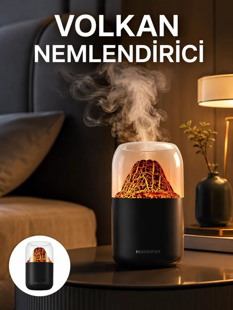 Alev Efektli Ultrasonik Difüzör Yeni Nesil 1 Alev Efektli Ultrasonik Difüzör Yeni Nesil