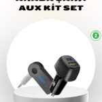 Bluetooth AUX Çevirici ve PD Destekli Araç Şarj Cihazı 2’li Set