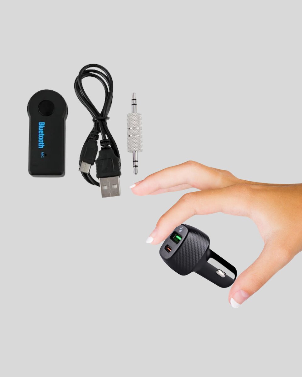 Bluetooth AUX Çevirici ve PD Destekli Araç Şarj Cihazı 2’li Set 3 Bluetooth AUX Çevirici ve PD Destekli Araç Şarj Cihazı 2’li Set - Görsel 3