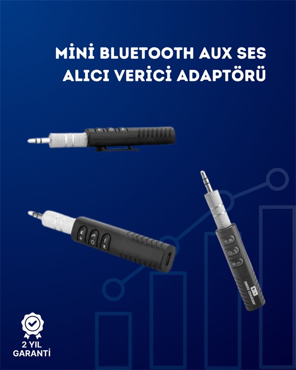 Kablolu Hoparlör ve Kulaklıklar İçin Bluetooth Adaptör | Mini Boy Klipsli Taşınabilir 1 Kablolu Hoparlör ve Kulaklıklar İçin Bluetooth Adaptör | Mini Boy Klipsli Taşınabilir