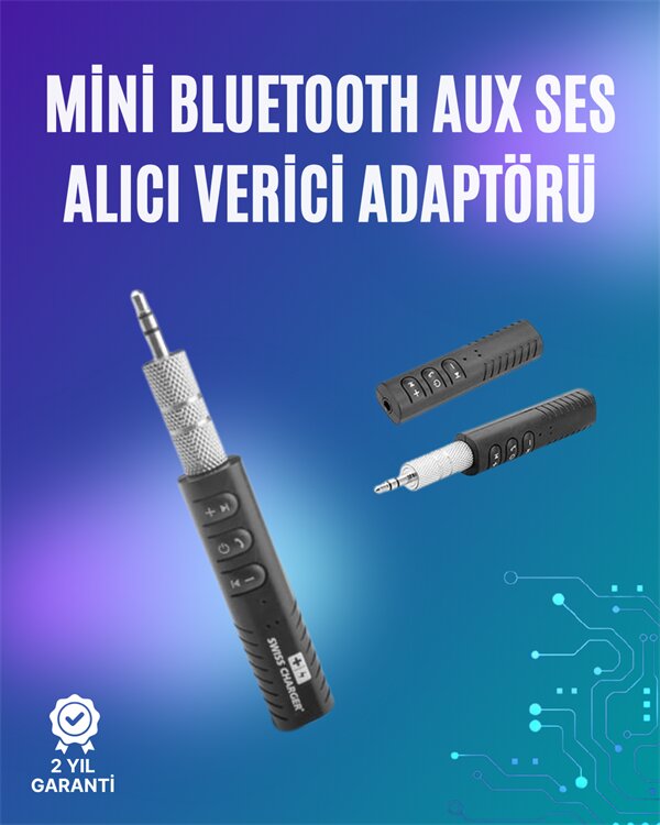 Mini Bluetooth Müzik Alıcısı | Ev & Araç Stereo Sistemlerine Kablosuz Bağlantı 1 Mini Bluetooth Müzik Alıcısı | Ev & Araç Stereo Sistemlerine Kablosuz Bağlantı