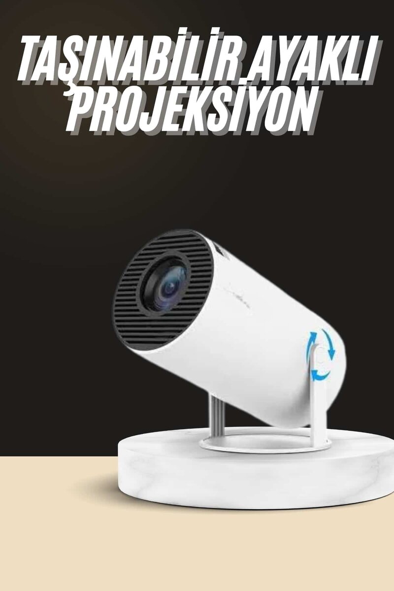 Ayaklı Projeksiyon Taşınabilir Mini Projektör Sinema Projektörü Android 1 Ayaklı Projeksiyon Taşınabilir Mini Projektör Sinema Projektörü Android