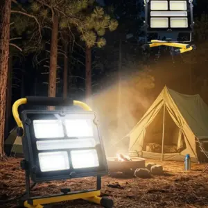 Solar ve USB Şarjlı Güçlü LED Çalışma Lambası Ayarlanabilir Açılı Kamp Feneri