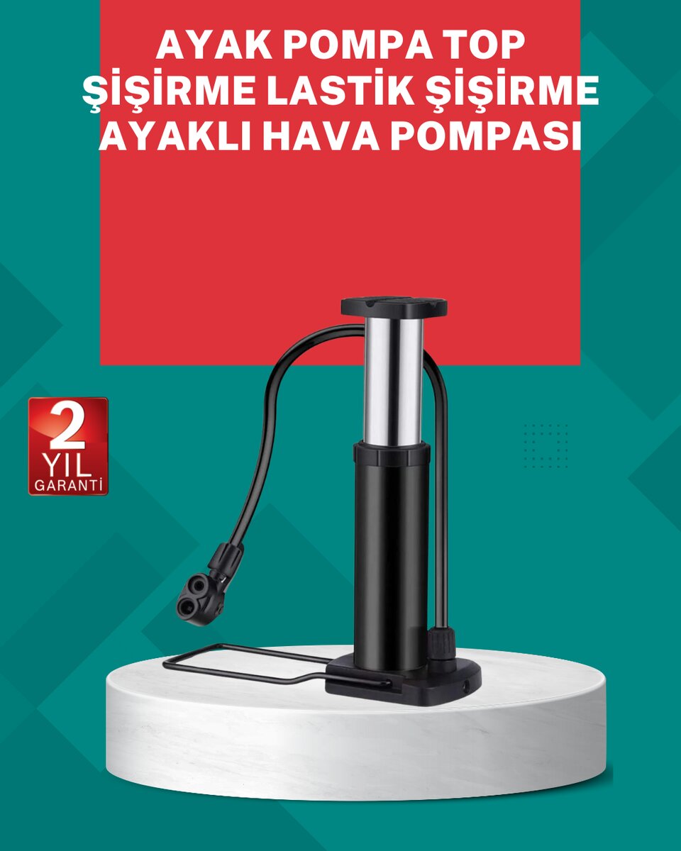 Manuel Ayak Pompası Extra Güçlü Lastik Şişirme Pompası 1 Manuel Ayak Pompası Extra Güçlü Lastik Şişirme Pompası